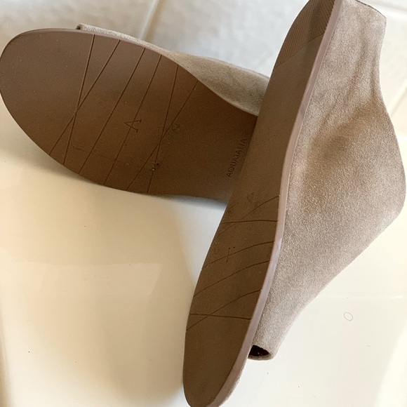 Aquatalia Anne Ecru Slide Suede NWOT - Picture 5 of 8